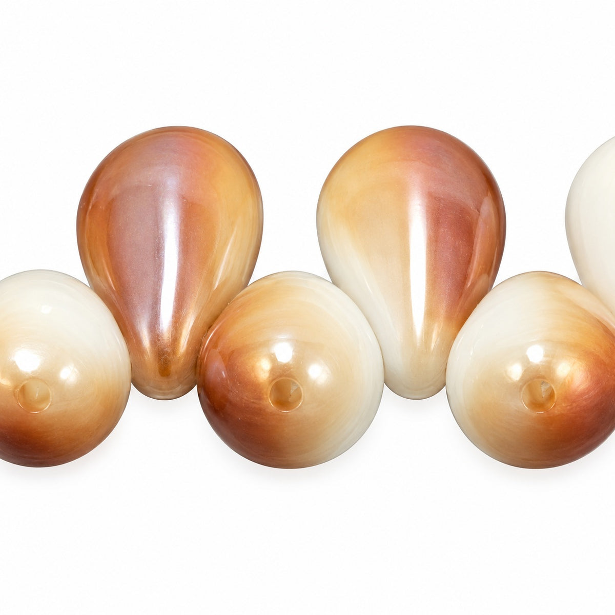 Drop Beads, Chalk White 22501 (03000-22501), Glass, Czech Republic