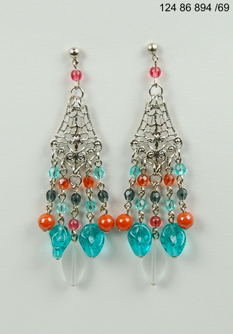 3 pcs Jewelry piece with Czech Glass Beads (OUTLET Vintage)