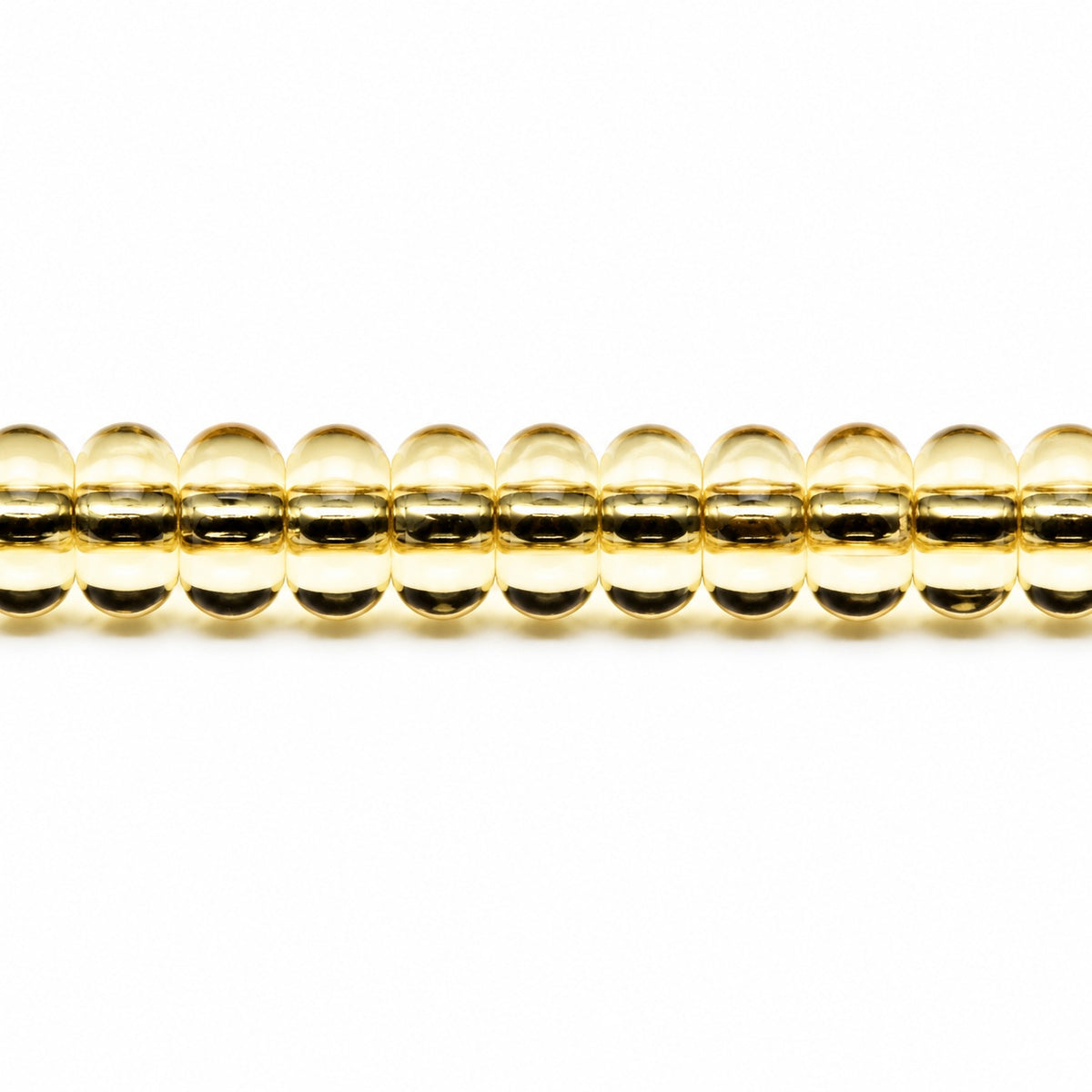 Space Disk Beads, Topaz Yellow Transparent (10000), Glass, Czech Republic
