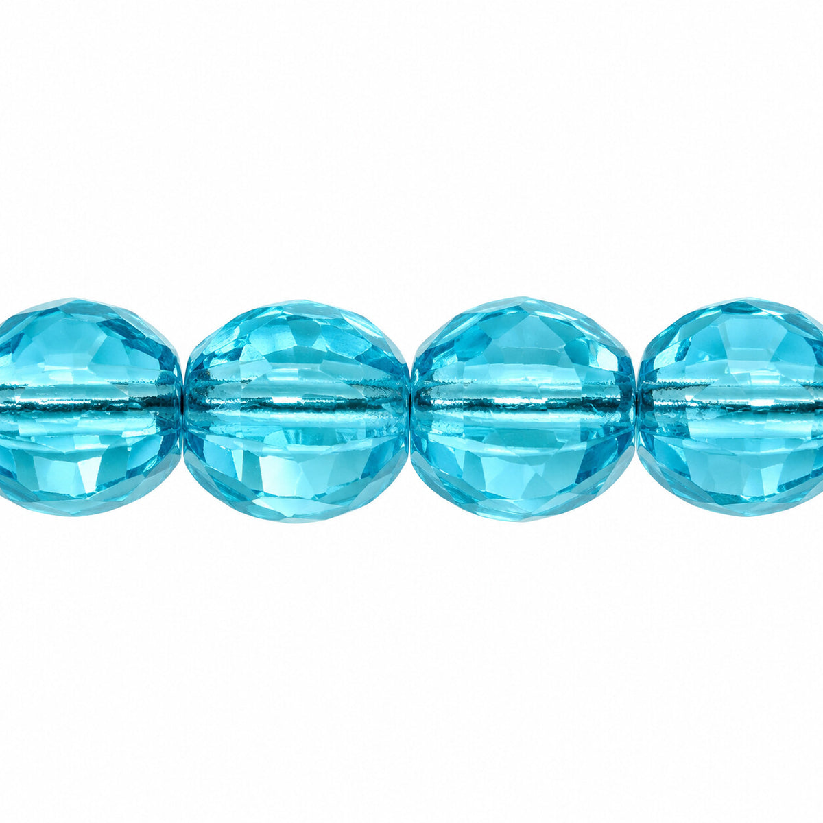 Faceted Special Cut Beads, Transparent Aqua (60010), Glass, Czech Republic