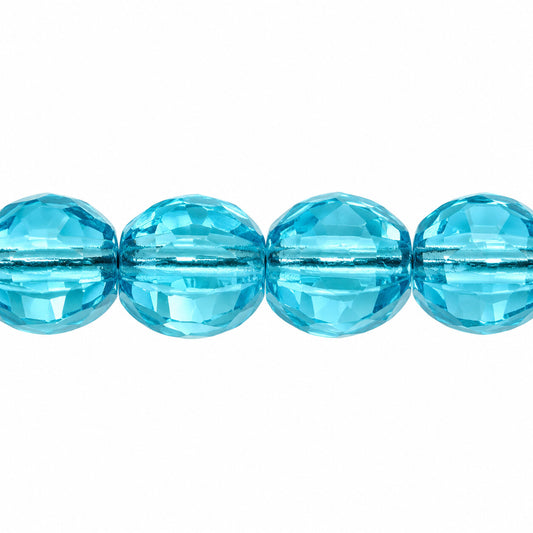 Faceted Special Cut Beads, Transparent Aqua (60010), Glass, Czech Republic