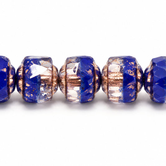 Cathedral Faceted Fire Polished Beads Special Cut, X1974 Copper Lined (x1974-54307), Glass, Czech Republic