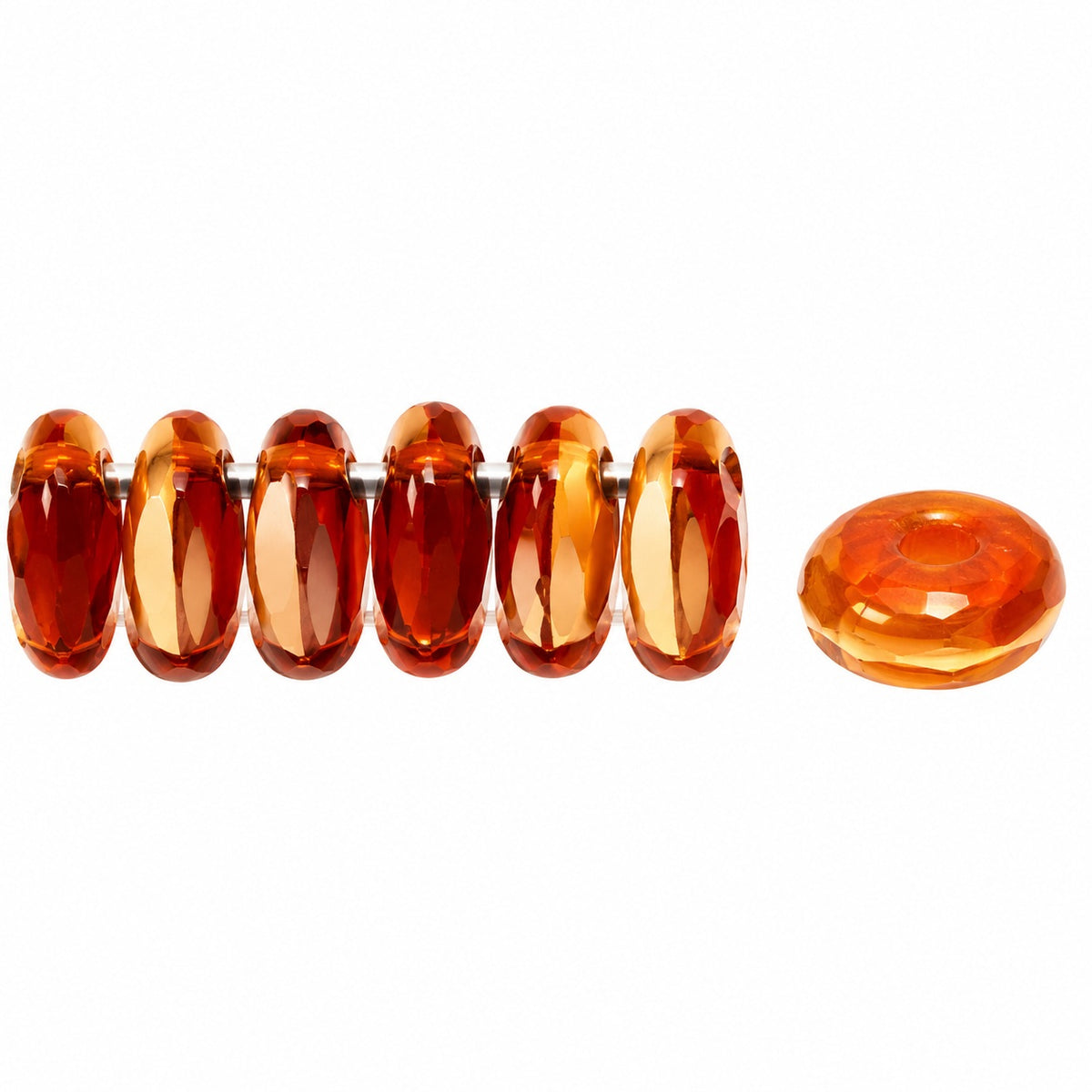 Lentil Round Beads, Gc003 (gc003), Glass, Czech Republic