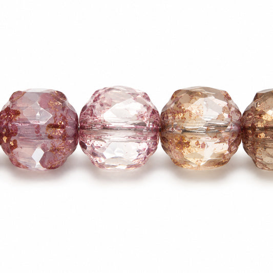 Cathedral Faceted Fire Polished Beads, X1011 Terracotta Violet (x1011-15496), Glass, Czech Republic