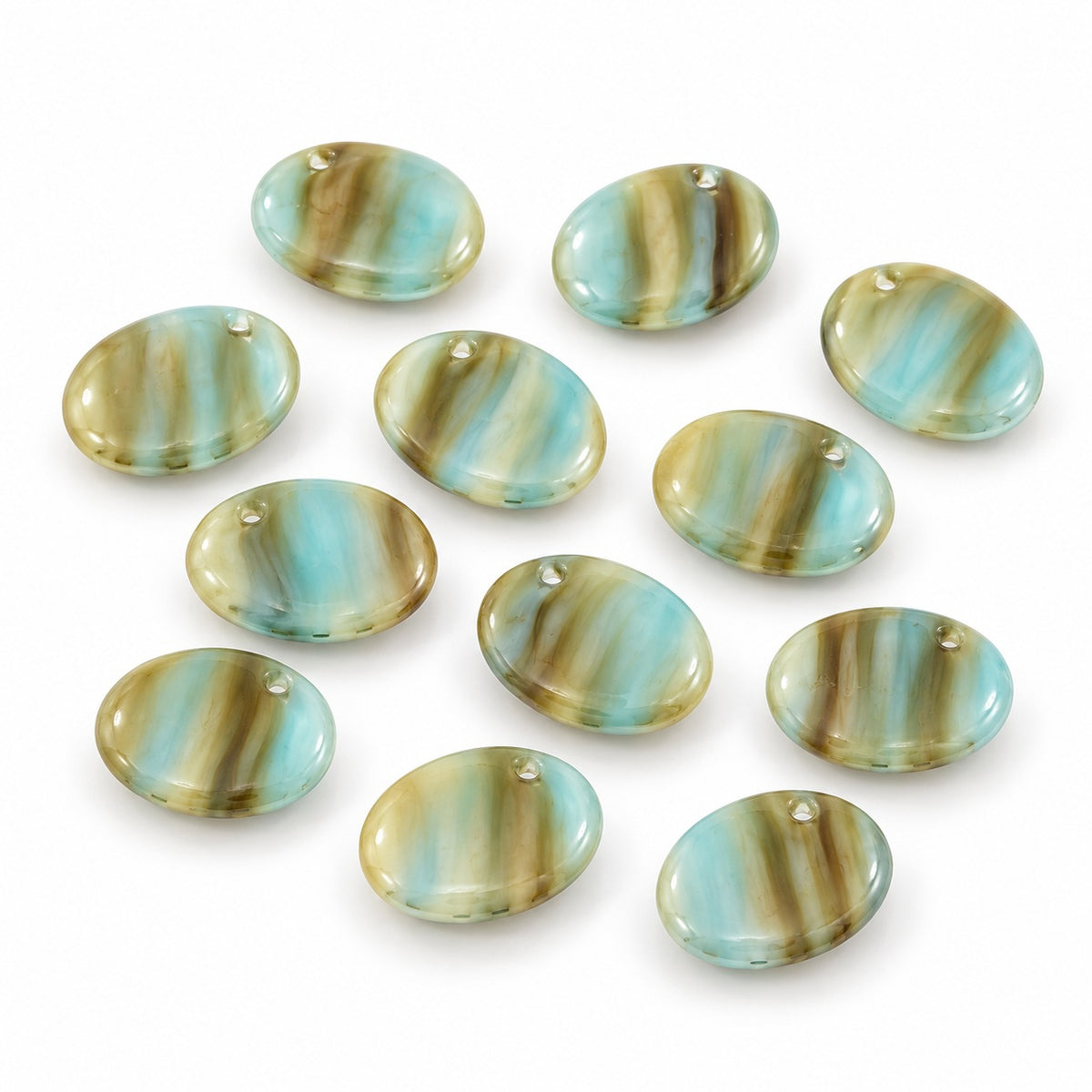 Oval Lentil Beads, X1566 (x1566), Glass, Czech Republic