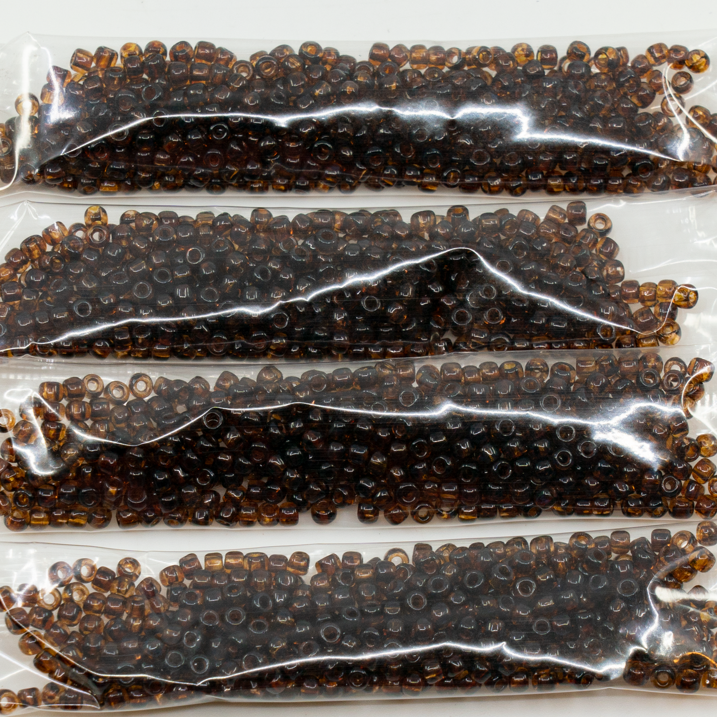 OUTLET 10 grams TOHO Round Seed Beads, 8/0, Transparent Lt Amethyst Hybrid Picasso (#6-T), Glass, Czech Republic