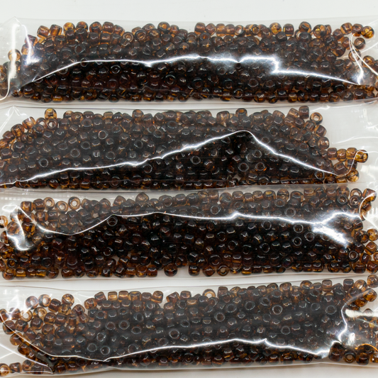 OUTLET 10 grams TOHO Round Seed Beads, 8/0, Transparent Lt Amethyst Hybrid Picasso (#6-T), Glass, Czech Republic