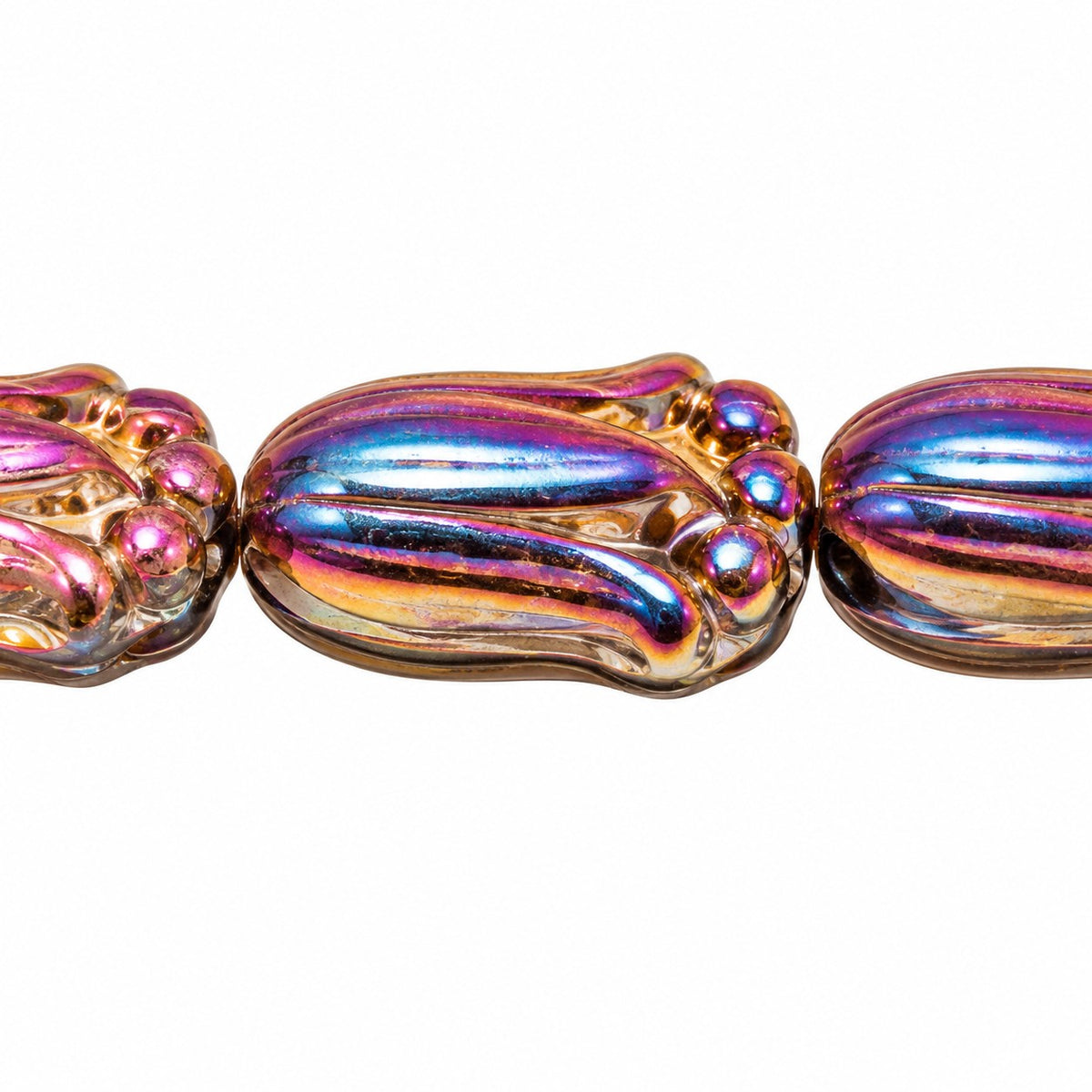 Tulip Flower Beads, Crystal Sliperit (00030-29500), Glass, Czech Republic