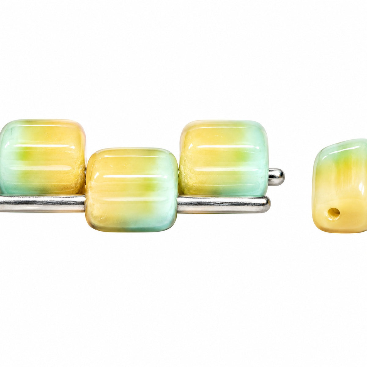 2-Hole Square Beads, S0540 (s0540), Glass, Czech Republic