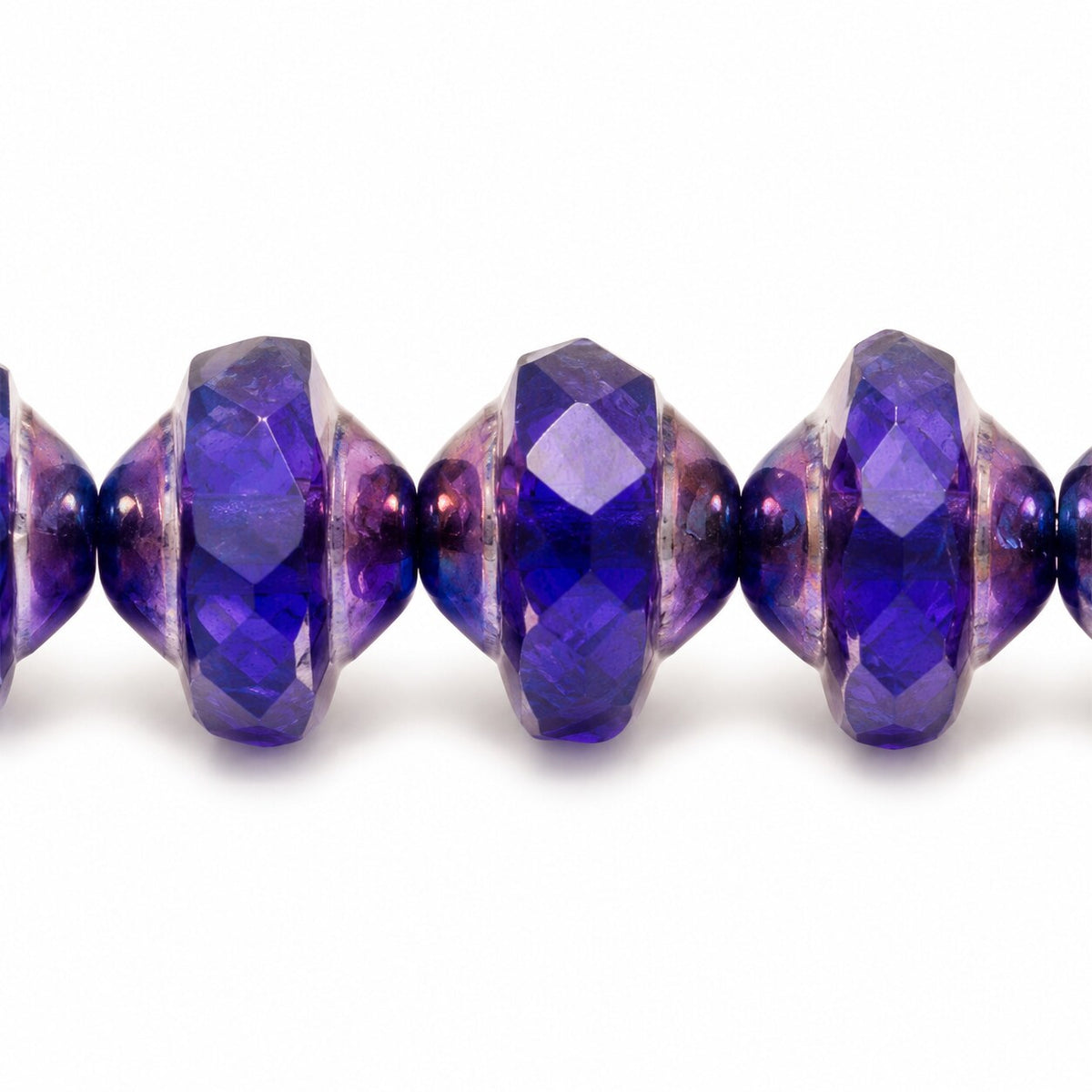 Faceted Special Cut Beads Ufo, Transparent Blue Matte Vega Iris (30090-84110-15781), Glass, Czech Republic