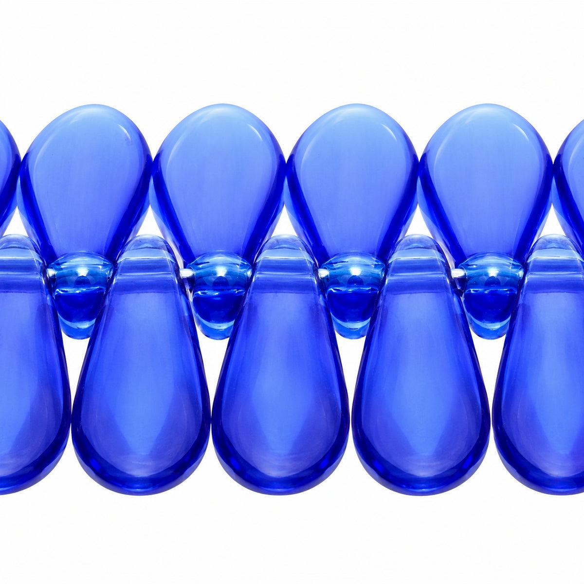 Dagger Beads, Transparent Blue (30070), Glass, Czech Republic
