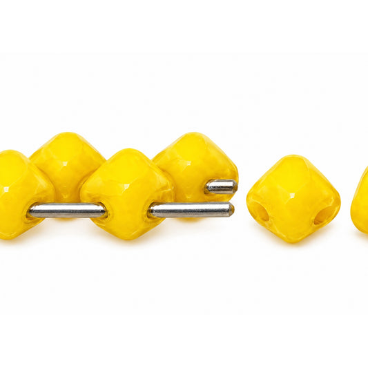 Silky 2-Hole Square Beads, Yellow (83120), Glass, Czech Republic