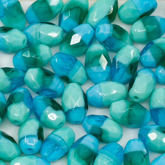 アウトレット 10グラム オーバルファセットビーズ、12 x 8 mm、Lg003 (lg003)、ガラス、チェコ共和国