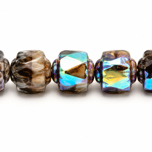 Cathedral Faceted Fire Polished Beads Special Cut, X3001 Ab (x3001-28701), Glass, Czech Republic