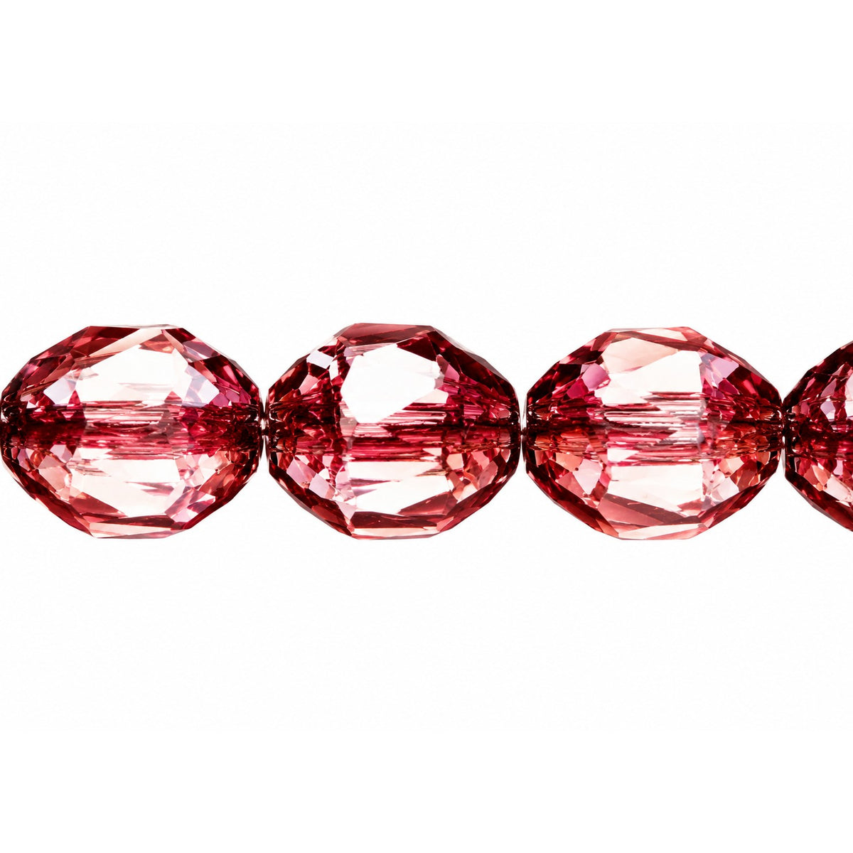 Special Cut Faceted Fire Polished Beads, Transparent Pink Bronze (70120-14415), Glass, Czech Republic