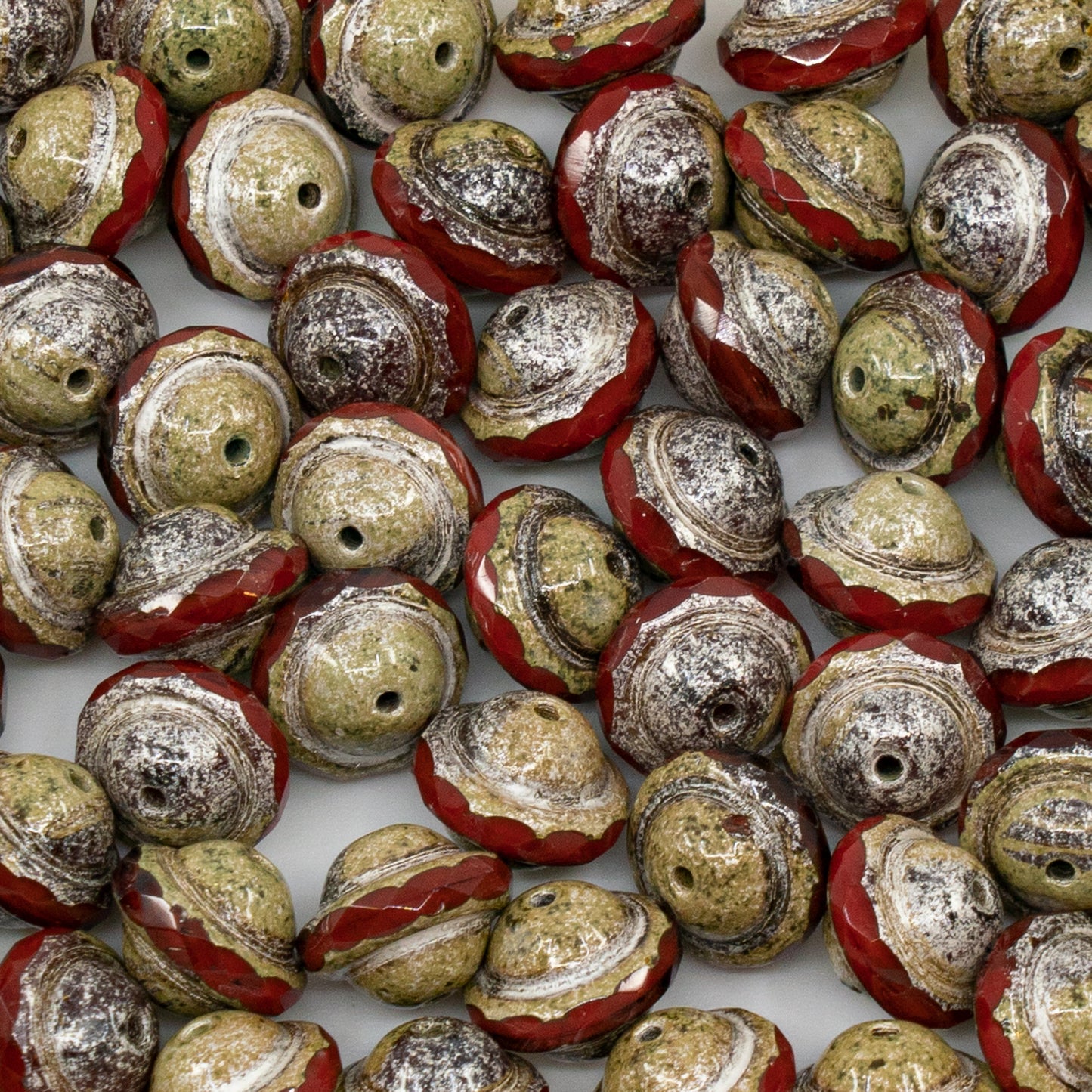 OUTLET 10g Faceted Special Cut Beads, 8 x 10 mm, X3097 Antique Silver Patina (x3097-81002), Glass, Czech Republic