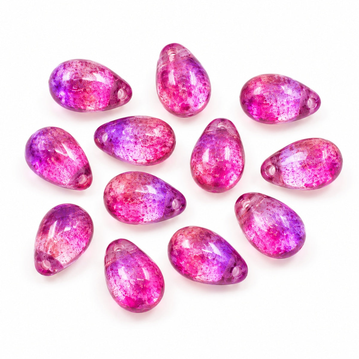 Drop Beads, Crystal 48510 (00030-48510), Glass, Czech Republic