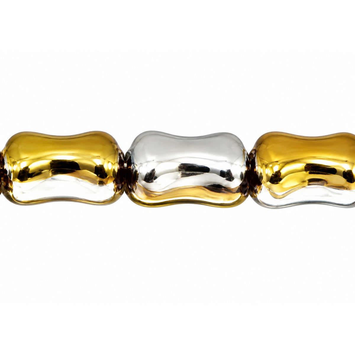 Shaped Pressed Beads, Black 98550 (23980-98550), Glass, Czech Republic