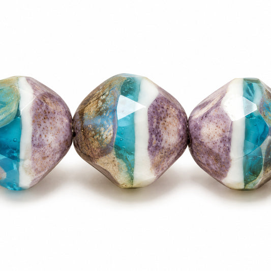 Special Cut Faceted Fire Polished Beads. Smashed, Ts043 Bronze (ts043-14415), Glass, Czech Republic