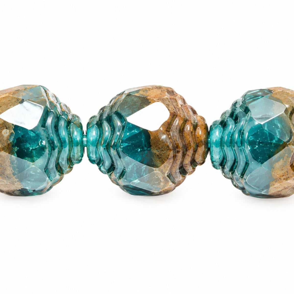 Special Cut Faceted Fire Polished Beads, X1174 (x1174), Glass, Czech Republic