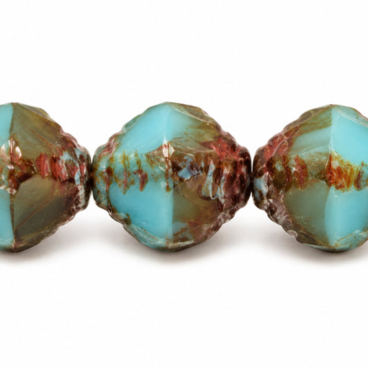 Wasp Special Cut Faceted Fire Polished Beads, X1023 Stain Strong (x1023-86805), Glass, Czech Republic