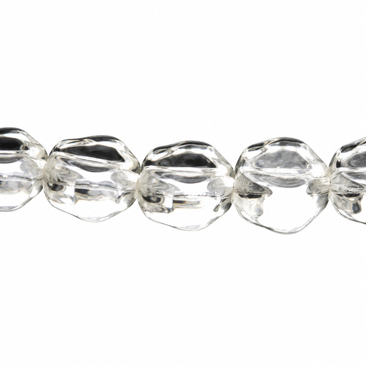 Sunset Flower Beads, Crystal (00030), Glass, Czech Republic