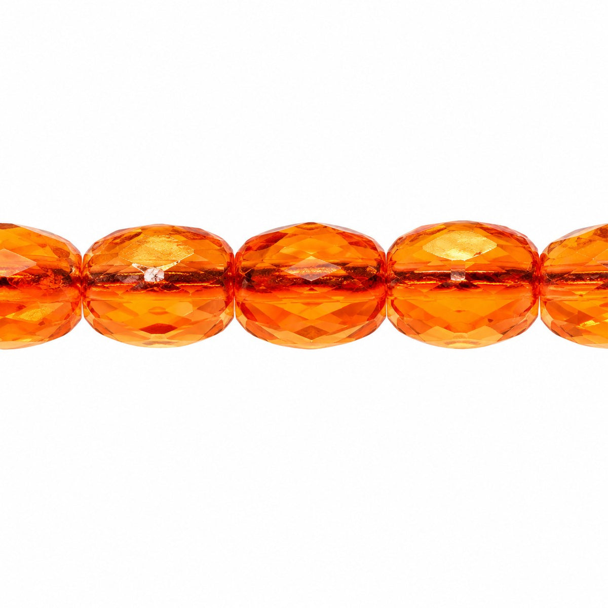 Oval Faceted Beads, 90000 (90000), Glass, Czech Republic