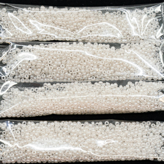 奥特莱斯 10 克宝仕奥莎 Ornela 种子珠，圆孔，散装，10/0，珍珠白 (00050-51500)，玻璃，捷克共和国