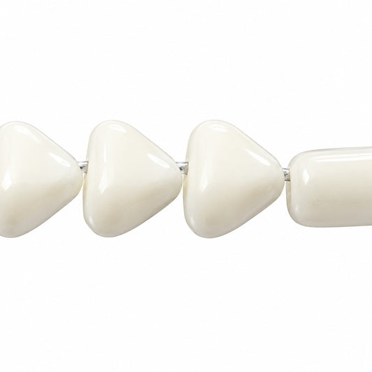 Triangle Beads, Chalk White (3000), Glass, Czech Republic