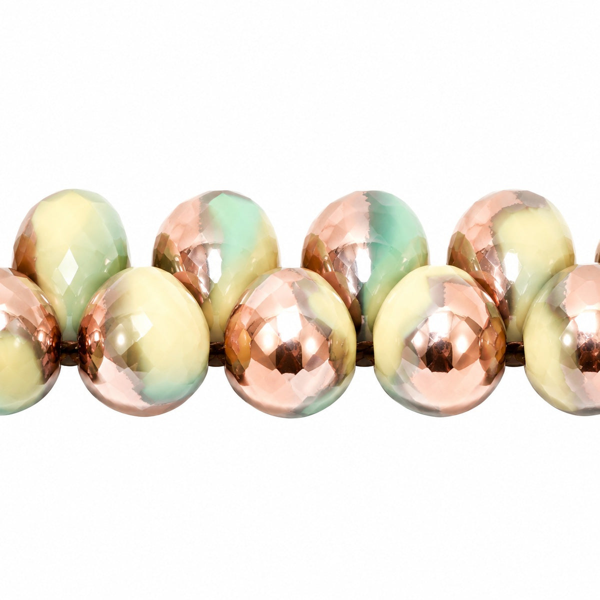 Drop Beads, S0540 Rose Gold Capri (s0540-27101), Glass, Czech Republic