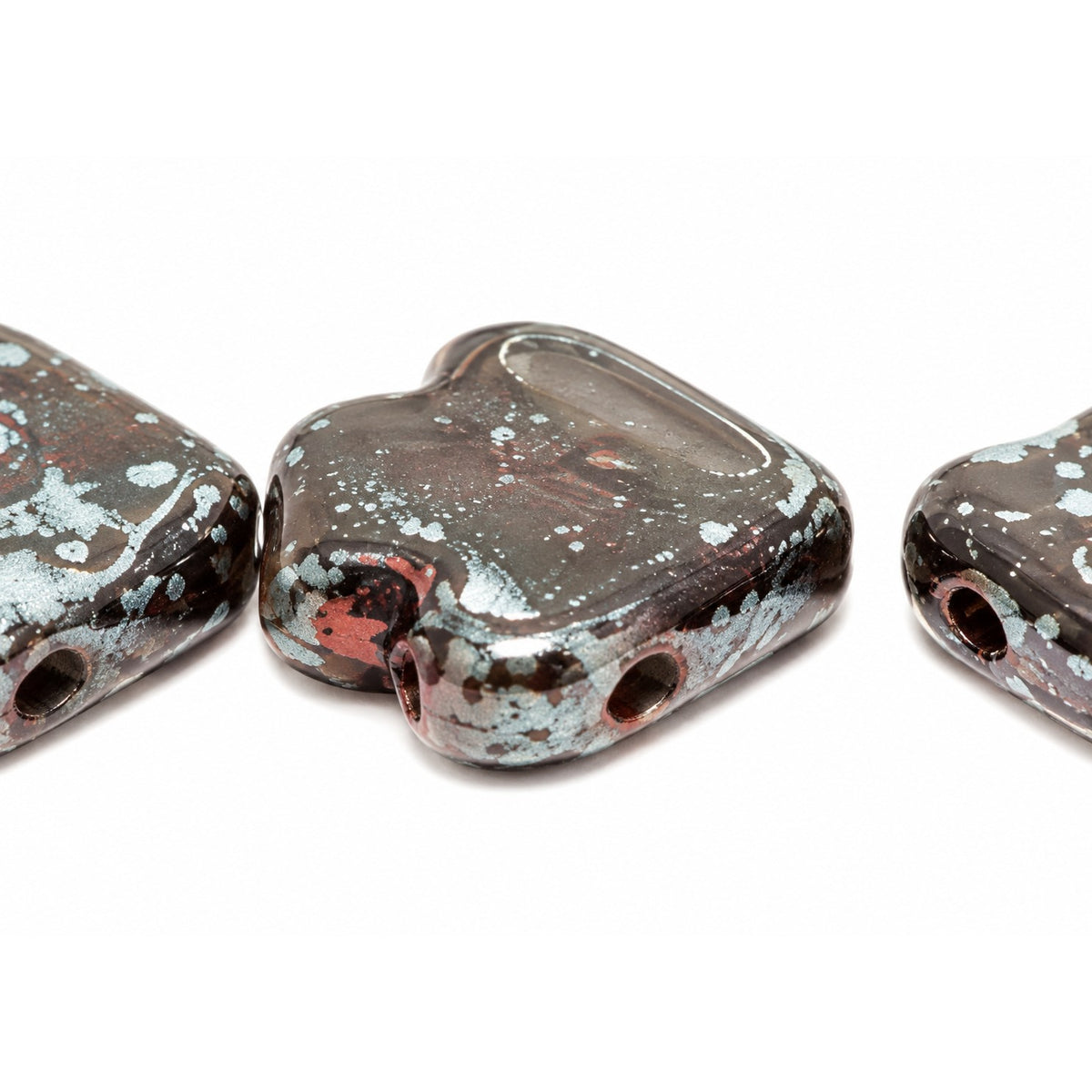 Arrow Beads - Hole From Top To Bottom, Black Travertin (23980-86800), Glass, Czech Republic
