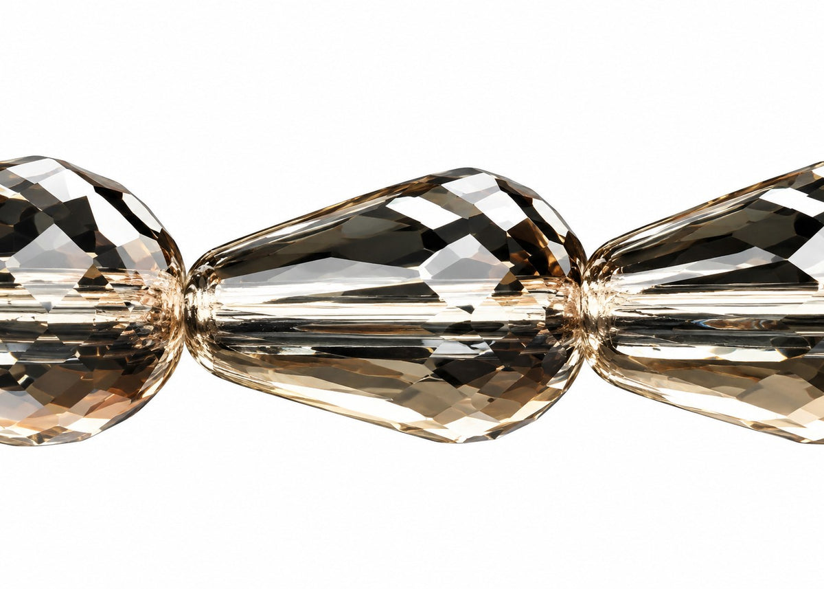 Faceted Fire Polished Beads Special Cut, Crystal (00030), Glass, Czech Republic