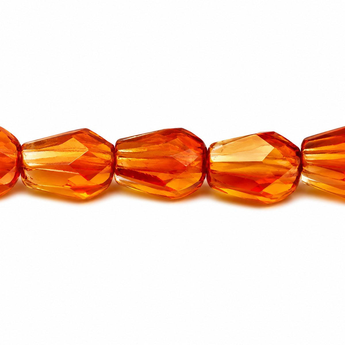 Faceted Fire Polished Beads Special Cut, Transparent Orange Matte Hematite (10080-84110-14400), Glass, Czech Republic