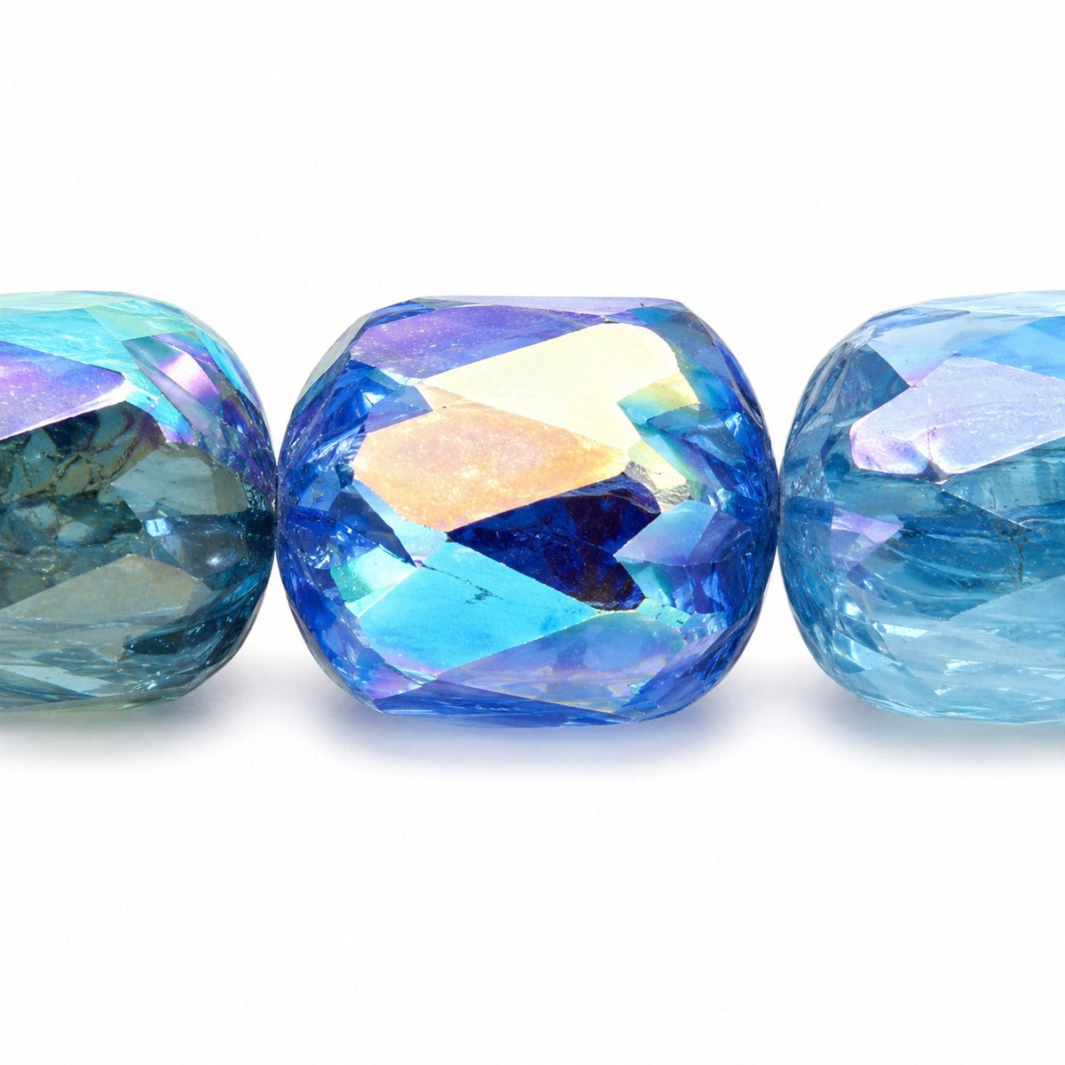 Fire Polished Faceted Cathedral Beads, X1149 Ab (x1149-28701), Glass, Czech Republic