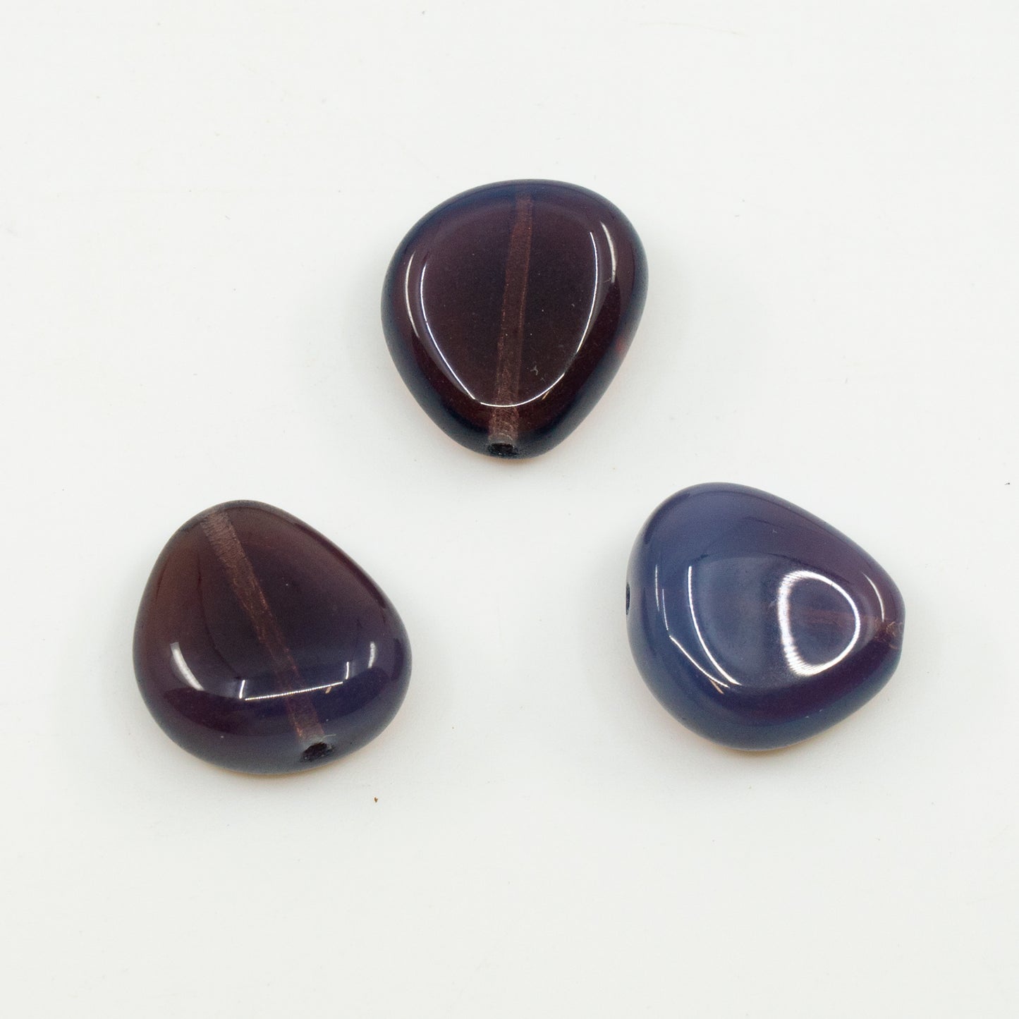 奥特莱斯 10 克 仿石珠，18 x 17 毫米，蛋白石紫 (21300)，玻璃，捷克共和国