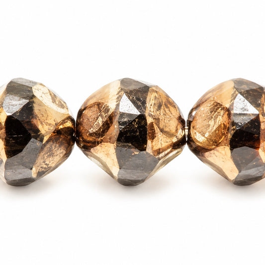 Special Cut Faceted Fire Polished Beads. Smashed, X3140 Stain Strong (x3140-86805), Glass, Czech Republic