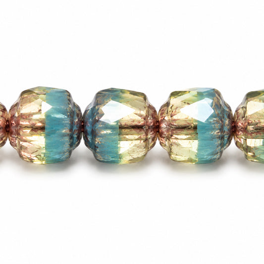 Cathedral Faceted Fire Polished Beads, X1024 Purple (x1024-15726), Glass, Czech Republic
