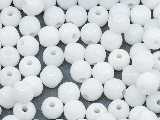 アウトレット プレスビーズ、8 mm、ガラス、チェコ共和国