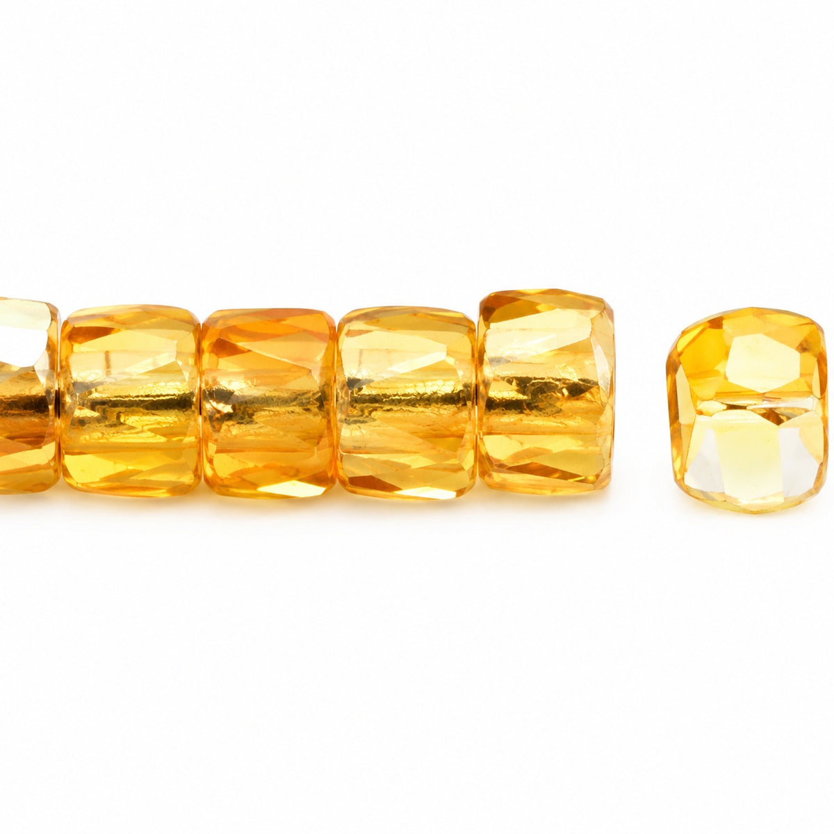 Faceted Oval Beads Special Cut, Transparent Orange Ab (10030-28701), Glass, Czech Republic