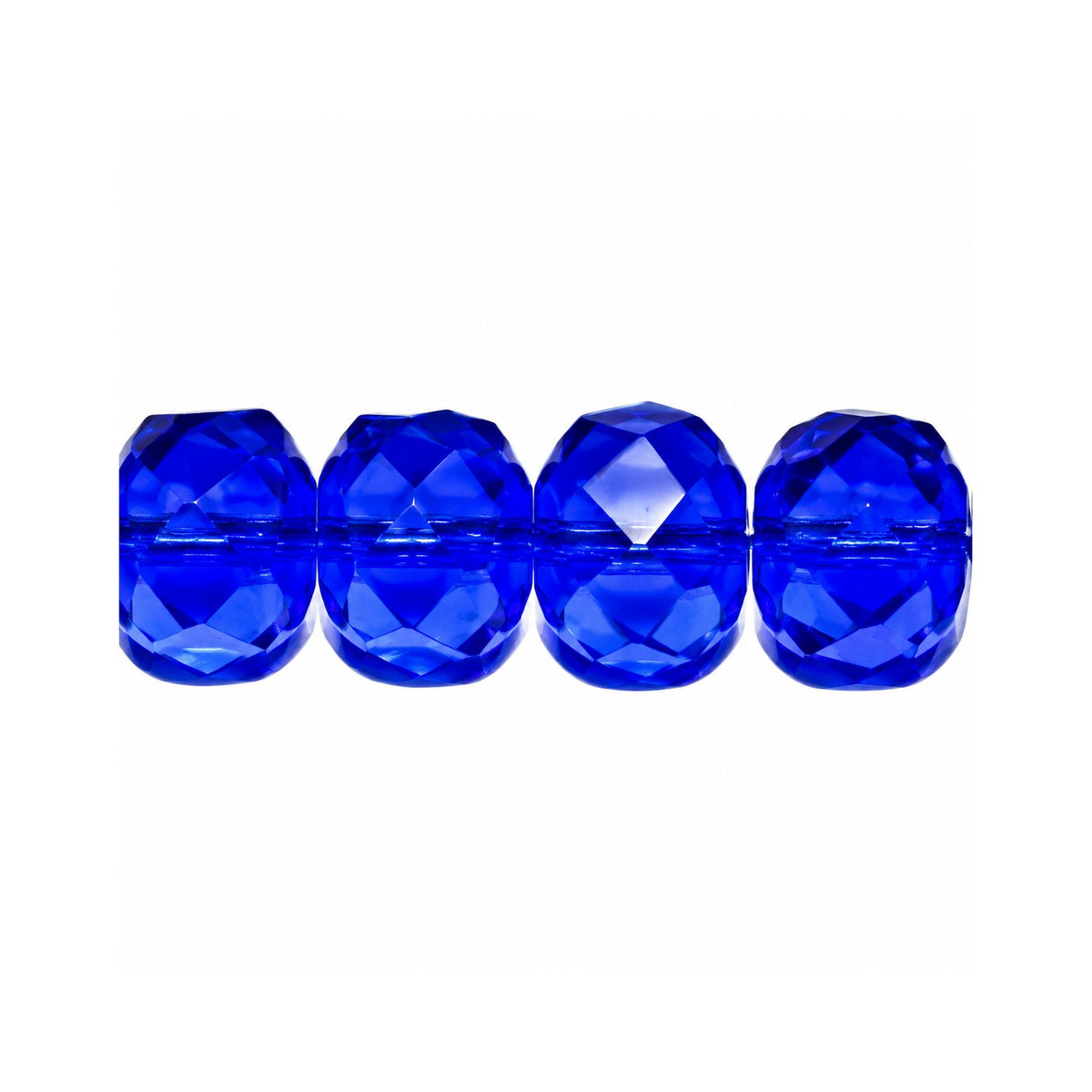 Special Cut Faceted Fire Polished Beads, Transparent Blue (30070), Glass, Czech Republic