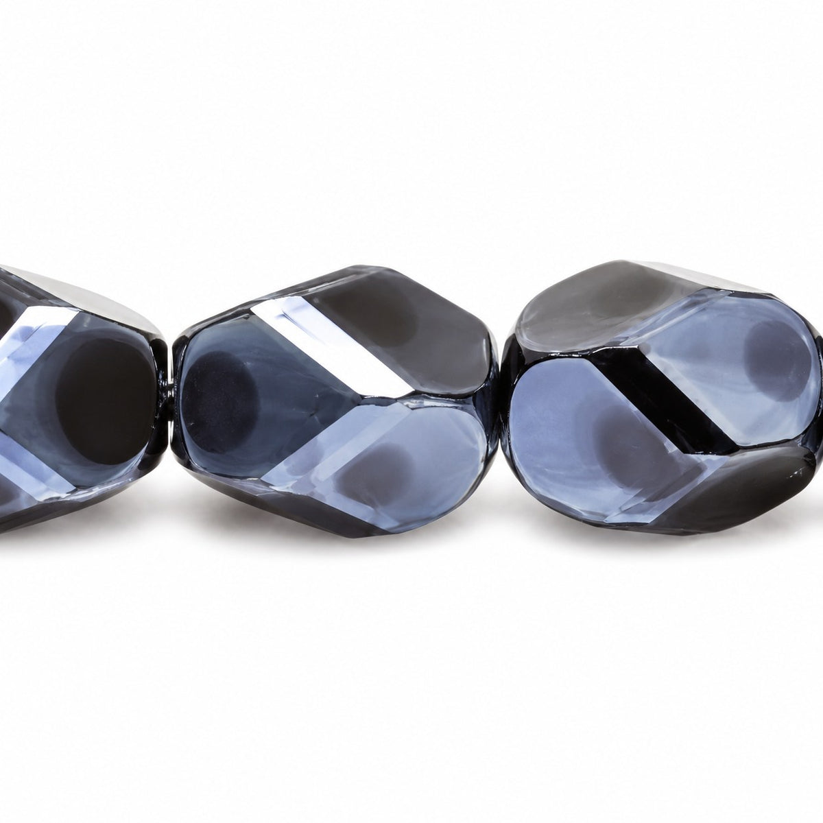 Fire Polished Faceted Stone-Like Beads Special Cut, Black 70538 (23980-70538), Glass, Czech Republic