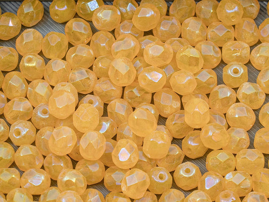 OUTLET 刻面圆珠，6 毫米，玻璃，捷克共和国