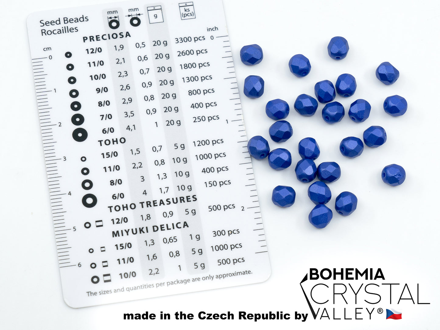 Facted Fire Polish Round Beads Pastel Blue Purple (25528), Glass, Czech Republic