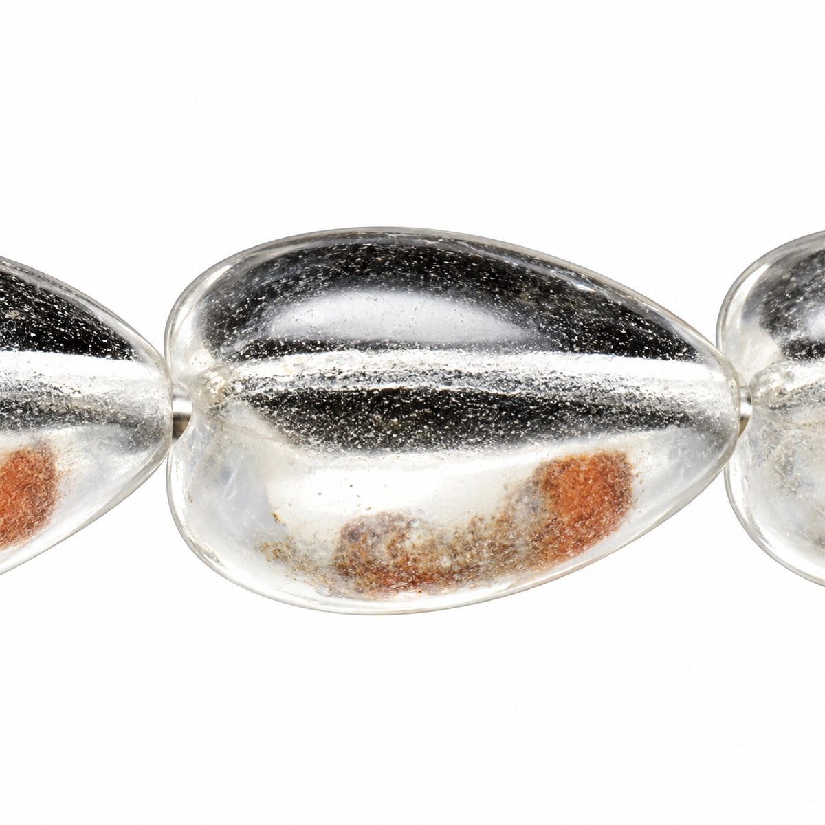 Heart Beads, Crystal (00030), Glass, Czech Republic