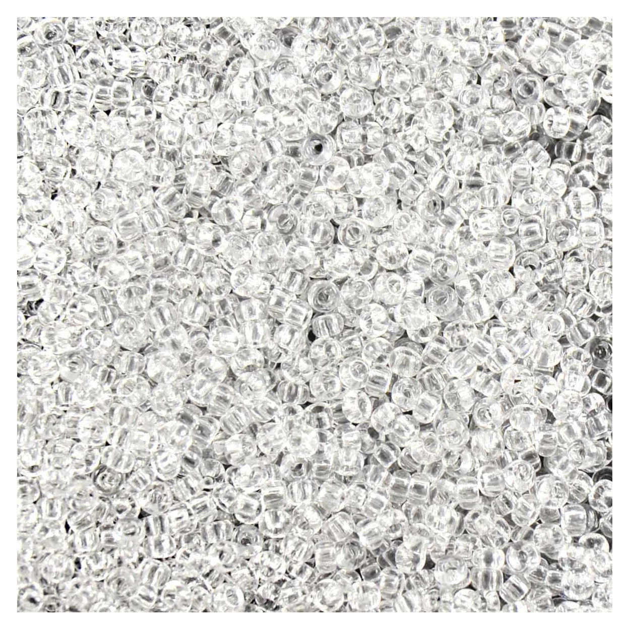 Preciosa Ornela Seed Beads, Transparent colorless Crystal 00050