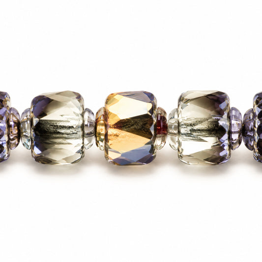 Cathedral Faceted Fire Polished Beads Special Cut, Crystal Prismatic Phoenix (00030-27104), Glass, Czech Republic