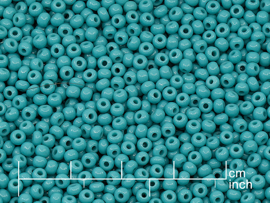 OUTLET Rocailles Seed Beads Preciosa Ornela size 8/0, Turquoise Turquoise (63130), Glass, Czech Republic