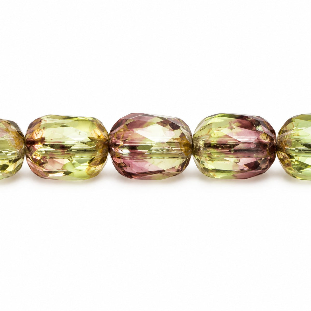 Faceted Fire Polished Beads Special Cut, T1013 Picasso (t1013-43400), Glass, Czech Republic