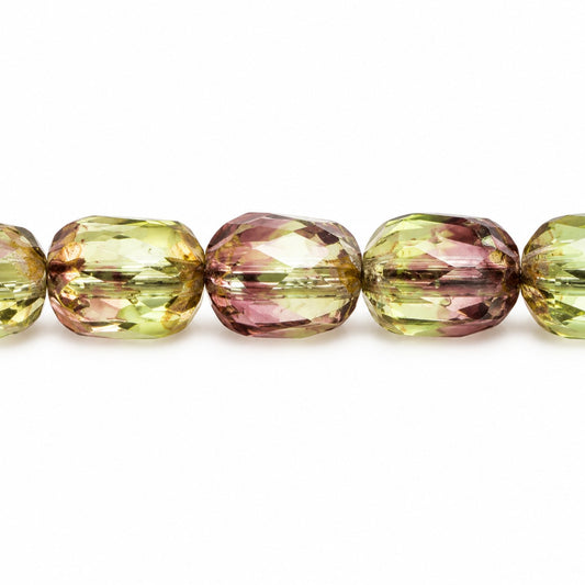Faceted Fire Polished Beads Special Cut, T1013 Picasso (t1013-43400), Glass, Czech Republic