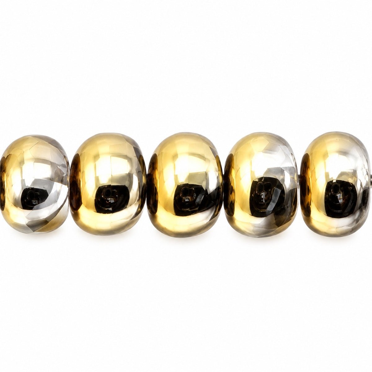 Oval Beads, Crystal Gold (00030-26441), Glass, Czech Republic